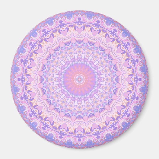 Trippy-farbige, komplizierte Boho-Mandala Magnet (Vorne)