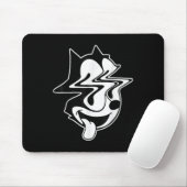 Trippy Felix Cat Blackwork Mousepad (Mit Mouse)
