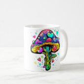 Trippy Forest Art Edm Mushroom Music Lover Psyched Kaffeetasse (VorderseiteRechts)