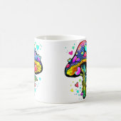 Trippy Forest Art Edm Mushroom Music Lover Psyched Kaffeetasse (Mittel)