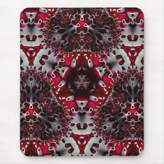 Trippy Fraktal-Kunst-Untersetzer Mousepad (Vorne)