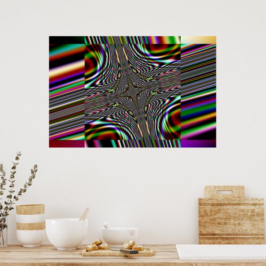 Trippy-Fraktal Poster (Küche)