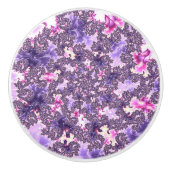 Trippy Funky Boho Groovy Pastel Spiral Fraktal Art Keramikknauf (Vorderseite)