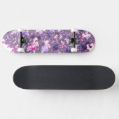 Trippy Funky Boho Groovy Pastel Spiral Fraktal Art Skateboard (Horizontal)