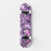 Trippy Funky Boho Groovy Pastel Spiral Fraktal Art Skateboard (Vorderseite)