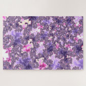 Trippy Funky Boho Pastel Spiral Fraktal Art Puzzle (Horizontal)