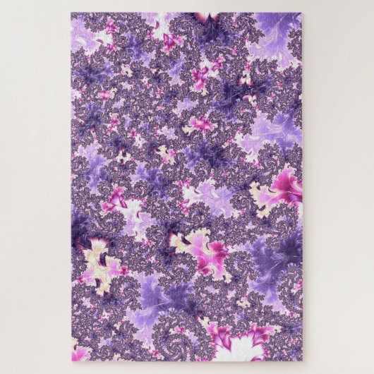 Trippy Funky Boho Pastel Spiral Fraktal Art Puzzle (Vertikal)