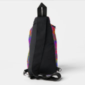 Trippy Funky Bold Abstraktes Rainbow-Fraktal Crossbody Bag (Rückseite)