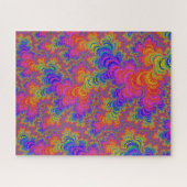 Trippy Funky Bold Abstraktes Rainbow-Fraktal Puzzle (Horizontal)