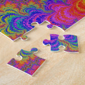 Trippy Funky Bold Abstraktes Rainbow-Fraktal Puzzle (Seite)