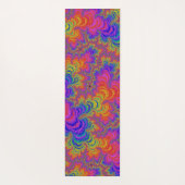 Trippy Funky Bold Abstraktes Rainbow-Fraktal Yogamatte (Rückseite)