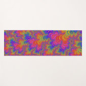 Trippy Funky Bold Abstraktes Rainbow-Fraktal Yogamatte (Vorderseite (Horizontal))