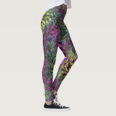 Trippy Funky Groovy Digitales Abstraktes Fraktal A Leggings (Rechts)