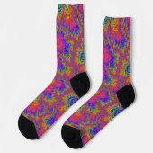 Trippy Funky Knallig Lebendig Regenbogen Abstrakt  Socken (Linkes Detail)