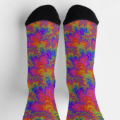 Trippy Funky Knallig Lebendig Regenbogen Abstrakt  Socken (Oben)