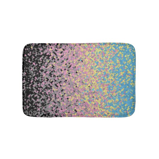 Trippy Funky pixated Polygender Prilag Badematte (Vorderseite)