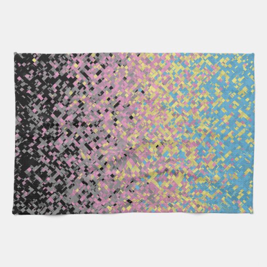 Trippy Funky pixated Polygender Prilag Geschirrtuch (Horizontal)