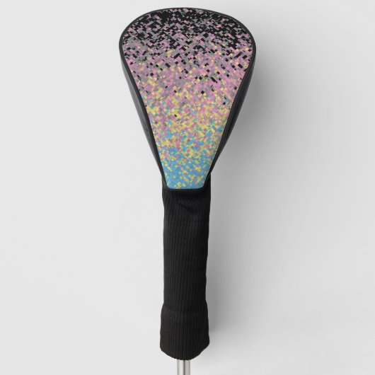 Trippy Funky pixated Polygender Prilag Golf Headcover (Vorderseite)