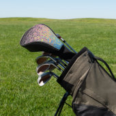 Trippy Funky pixated Polygender Prilag Golf Headcover (In SItu)
