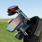 Trippy Funky pixated Polygender Prilag Golf Headcover (In Situ)