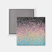Trippy Funky pixated Polygender Prilag Magnet (Vorderseite/Rückseite)