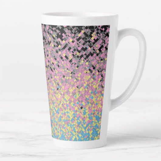Trippy Funky pixated Polygender Prilag Milchtasse (Rechts)