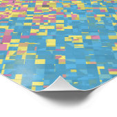 Trippy Funky pixated Polygender Prilag Poster (Ecke)
