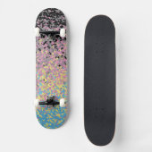 Trippy Funky pixated Polygender Prilag Skateboard (Vorderseite)