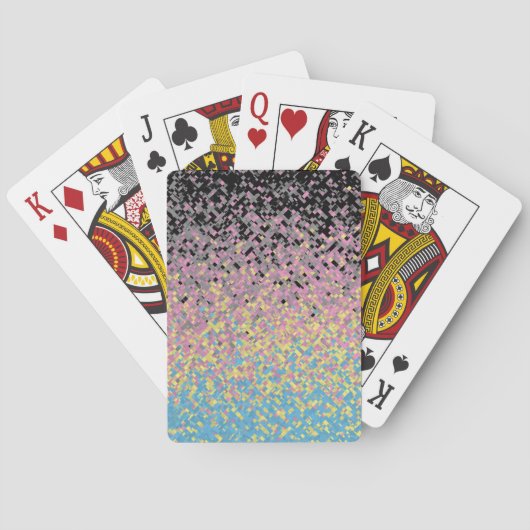 Trippy Funky pixated Polygender Prilag Spielkarten (Rückseite)