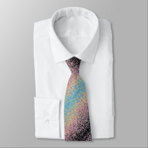 Trippy Funky Pixelated Polygender-Stolz-Flagge Krawatte