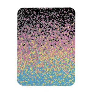 Trippy Funky Pixelated Polygender-Stolz-Flagge Magnet