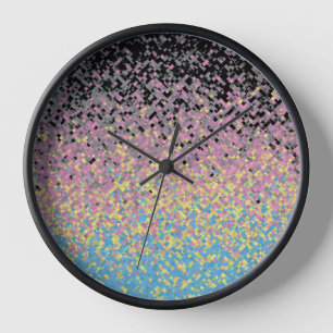 Trippy Funky Pixelated Polygender-Stolz-Flagge Uhr
