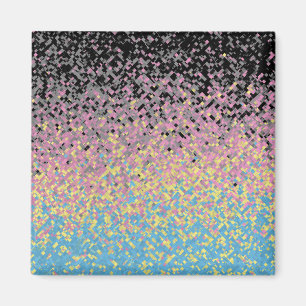 Trippy Funky Pixelated Polygender-Stolzflagge Magnet