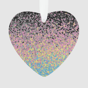 Trippy Funky Pixelated Polygender-Stolzflagge Ornament