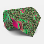 Trippy Funky Psychedelic Groovy Spiral Fraktal Art Krawatte (Gerollt)