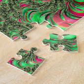 Trippy Funky Psychedelic Groovy Spiral Fraktal Art Puzzle (Seite)