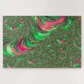 Trippy Funky Psychedelic Groovy Spiral Fraktal Art Puzzle (Horizontal)