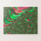 Trippy Funky Psychedelic Groovy Spiral Fraktal Art Puzzle (Horizontal)