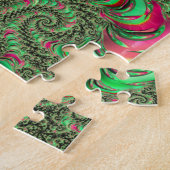 Trippy Funky Psychedelic Groovy Spiral Fraktal Art Puzzle (Seite)