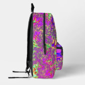 Trippy Funky Vibrany Neon Groovy Acid Trip Fraktal Bedruckter Rucksack (Links)