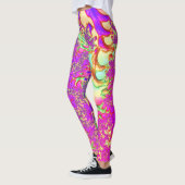 Trippy Funky Vibrany Neon Groovy Acid Trip Fraktal Leggings (Links)