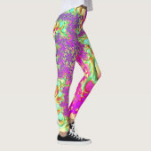Trippy Funky Vibrany Neon Groovy Acid Trip Fraktal Leggings (Rechts)