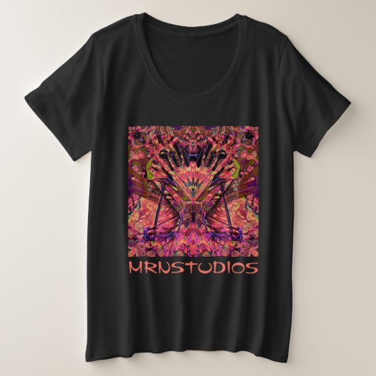 Trippy Garland Große Größe T-Shirt (Design vorne)