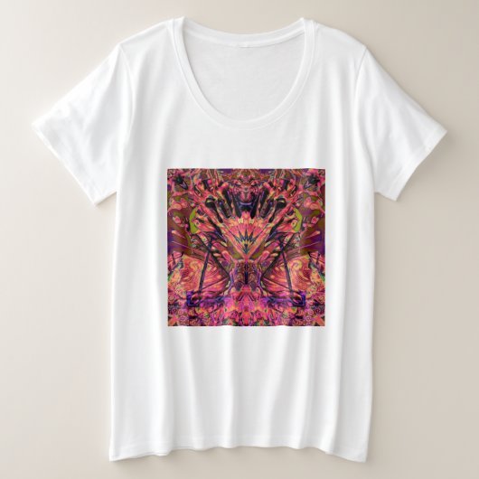Trippy Garland Große Größe T-Shirt (Design vorne)