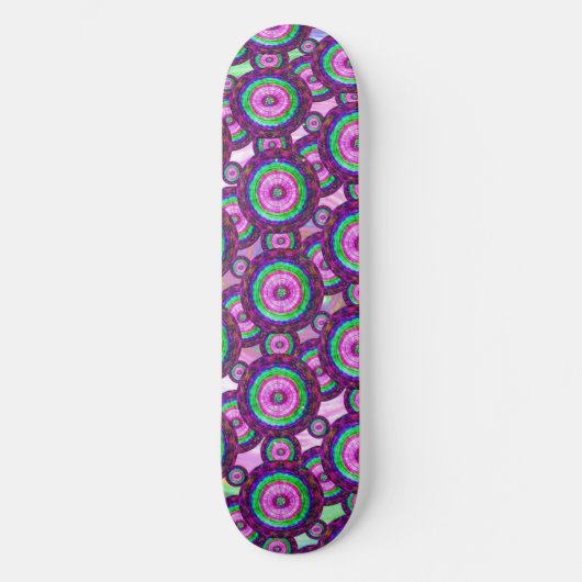 Trippy Gefärbte Krawatte Art Skateboard (Vorderseite)
