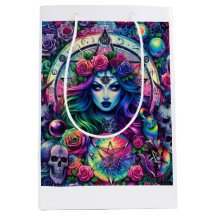 Trippy-gefärbte Krawatte Halloween-Göttin-Geschenk