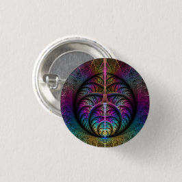 Trippy Gemustert Colorado Abstraktes Fraktal Kunst Button