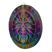 Trippy Gemustert Colorado Abstraktes Fraktal Kunst Dartscheibe (Vorderseite rechts)