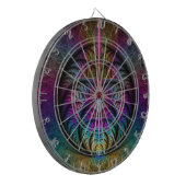 Trippy Gemustert Colorado Abstraktes Fraktal Kunst Dartscheibe (Vorderseite Links)