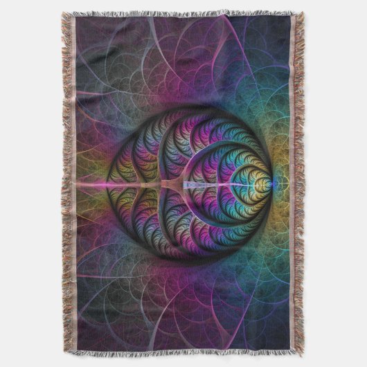 Trippy Gemustert Colorado Abstraktes Fraktal Kunst Decke (Vorderseite Vertikal)